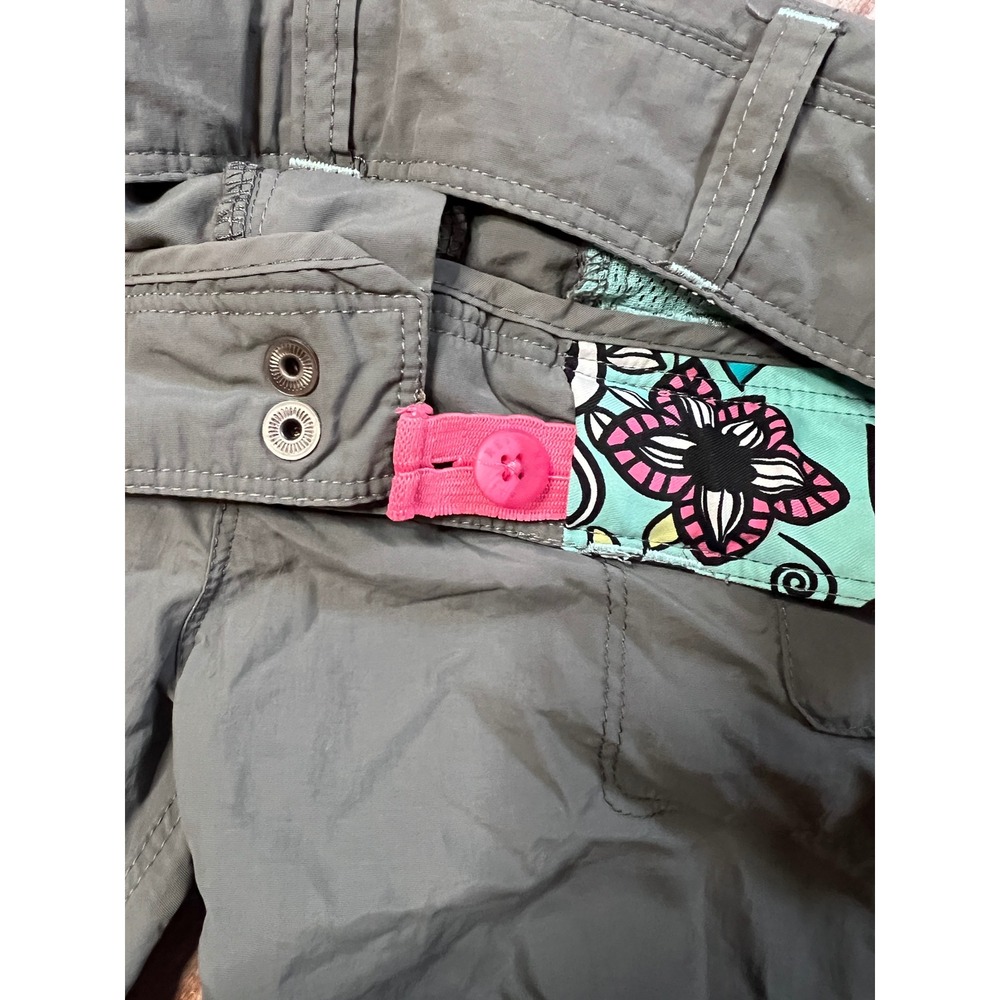 REI Girls M 10/12 Convertible Zip Off Hiking Pants Gray Nylon Outdoor Trail - Picture 6 of 12